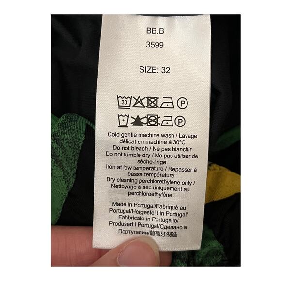 Ganni Dress Leaf print bodycon minidress green black size 32 (US 0) - Picture 7 of 8